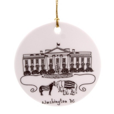 Holiday Ornaments 3.0" Washington Dc Flat Ornament Nation Capital  -  Tree Ornaments