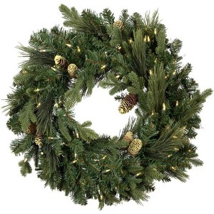 Artificial Christmas Wreath, Christmas Decorations with Pine Cones, Christmas Wreaths for Front Door - 1 of 1