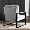 CAVINAS PU Leather/Microfiber/Velvet Upholstered Accent Chair with Metal Frame,Mid Century Arm Chair with Cushion for Bedroom,Reading Room - 4 of 4