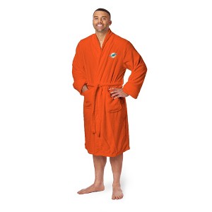 Miami Dolphins NFL L/XL Silk Touch Bathrobe 26x47 Inches - 1 of 4