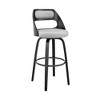 Armen Living Julius Bar Stool Gray and Walnut 30 in Seat Height - 2 of 4
