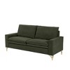 NicBex 78.54 Inch Modern Loveseat Couch,Corduroy 2-Seat Sofa with Metal Legs for Living Room,Bedroom,Apartment,Green - 2 of 4