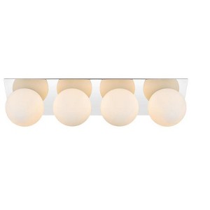 Elegant Lighting Jillian 4 light Chrome and frosted white Bath Sconce - 1 of 4