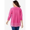 Woman Within Plus Size Embroidered Pintuck Tunic - 3 of 4