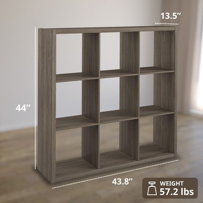 Graphite Gray Heavy Duty 9-Cube Storage Organizer for Kids and Toys