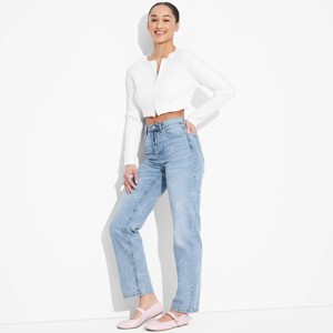 Women's High-Rise Straight Jeans - Wild Fable™ - 1 of 3