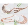 Alilang Antique Gold Tone Layered Bib Necklace with Engraved Etched Patterns - 2 of 4