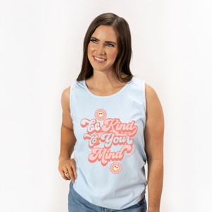 Simply Sage Market S.W.Smiley Be Kind To Your Mind Retro Garment Dyed Tank - 1 of 4