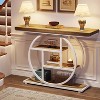 Tribesigns  Industrial 4-Tier 41.3" Console Table with Circle Base - 4 of 4