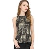 INSPIRE CHIC Women's Party Shiny Sleeveless Keyhole Back Club Metallic Tank Top - 2 of 4