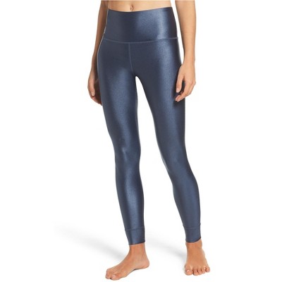 Reebok Womens Metallic High Rise Compression Athletic Pants