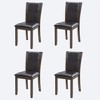 SereneCUSH Set of 4/8/12/16 17"W Wooden Dining Chairs, Faux Leather Kitchen Chair with Padded Seat, Upholstered Side Chair for Kitchen Dining Room - 4 of 4