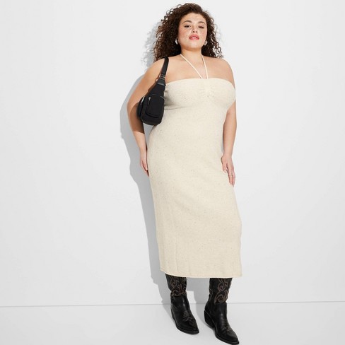 Women's Tube Midi Sweater Dress - Wild Fable™ Off-white 2x : Target