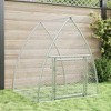 vidaXL Rabbit Hutch/Animal House - Spacious Outdoor Enclosure for Small Animals with Lockable Door, Galvanized Steel, Silver, 41.3"x39.4"x47.2" - 2 of 4
