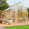 GustoWave 8×10 ft Large Walk-In Polycarbonate Greenhouse，for Outside Garden Backyard, Patio, Lawn - 3 of 4