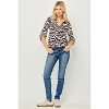WEST K Women's Alexa Knit Surplice Roll Tab Blouse - 4 of 4