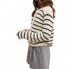 Women's Stripped Button Front Crochet Cardigan - Another Love - 3 of 4