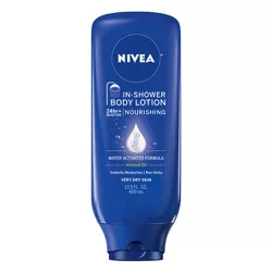NIVEA Nourishing In Shower Body Lotion for Dry Skin - 13.5 fl oz