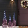 LuxenHome Set of 3 Multi-Color Lighted Trees Indoor and Outdoor Holiday Decoration Multicolored - 4 of 4