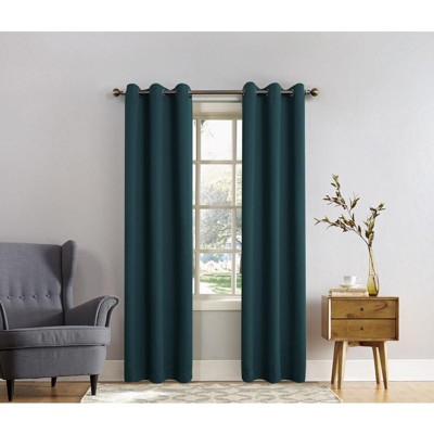 Sun Zero Norwich Curtains Green Blackout 80 in. W X 84 in. L