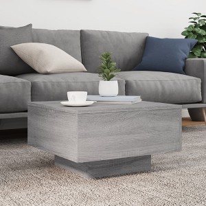 Clihome Modern Square Coffee Table with Textured Finish,Textured Center Table with Inviting Design for Cozy Living Spaces - 1 of 4