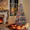 Vivatrees 7.5 Ft Prelit Artificial Christmas Tree, 10 Lighting Modes with Multi Colors, Metal Stand, Hinged Branches, Xmas Tree for Holiday, White - 2 of 4