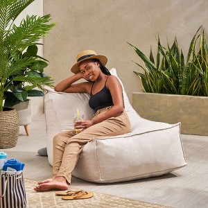 Lyngins Waterproof Fabric Bean Bag Sofas for Kids and Adults,Comfy Armless Lazy Chairs with Shredded Foam for Living Room - 1 of 4