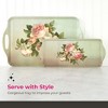 Pimpernel Antique Roses Rectangular Display Tray with Handles - Floral Melamine Hostess Tray for Tea, Snacks, & Decor - 15.1" x 6.5" Chic Rose - 4 of 4