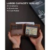 Leather Wallet for Mens Genuine Leather RFID Blocking Bifold Wallets with 1 ID Window 15 Card Slots - 3 of 4