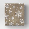 30” 20 sq ft Christmas Roll Wrap White Snowflakes on Brown Kraft - Wondershop™ - 2 of 3