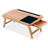 BirdRock Home Curved Lap Tray with Storage Drawer & Mouse Pad - Natural - 2 of 4