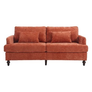 TiramisuBest Mid Century Modern chenille Fabric Loveseat sofa, Modular Sectional Sofa with Storage, Sideboard Buffet Style Design for Living - 1 of 4