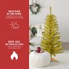 YOOCOZZ Unique Christmas Decoration -4FT Gold or Red Vibrant Christmas Tree with 50 UL Lights, 122 PVC Slim Tips, Easy Assembly with Stable Tree Stand - 3 of 4