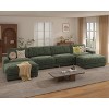 Dyonery 160" Oversized Modular Sectional Sofa, 6-Seat U-Shaped Comfy Cloud Couch Set with 2 Pillows & 2 Movable Ottomans, Chenille - 2 of 4