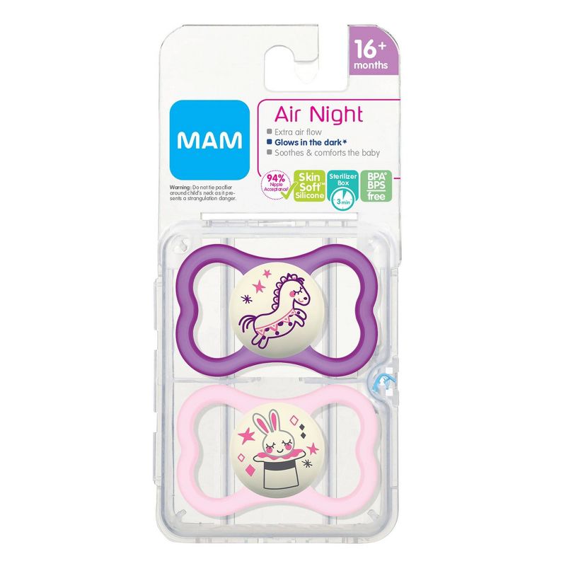 MAM Air Night Pacifier 16+M - 2pk, 2 of 4