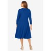 Jessica London Women's Plus Size Long Sleeve Stretch Ponte Dress - 3 of 4