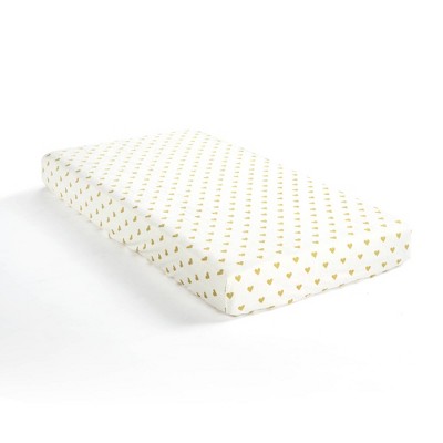Lush Décor Boho Metallic Hearts Soft & Plush Fitted Crib Sheet