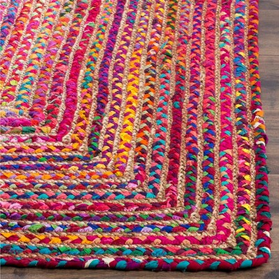 Coastal Charm Red and Multicolor Handwoven Cotton Area Rug - 3' x 5'