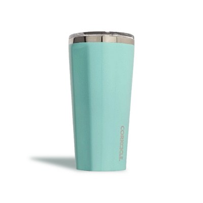 Corkcicle Classic 16 Ounce Canteen Triple Insulated Stainless Steel Water Bottle with Screw Cap and Extra Wide Mouth, Gloss Turquoise
