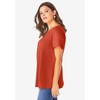Roaman's Women's Plus Size Ultimate Swing Tee With Keyhole Back - 4 of 4