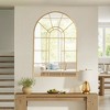 Spassway Arched Window Pane Decorative Mirrors Metal Frame Wall Mounted Vanity Mirror for Living Room Bedroom Entryway Black/Gold - 3 of 4