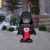 Gemmy Christmas Airblown Inflatable Stylized Darth Vader with Stocking, 3.5 ft Tall, Multicolored - 2 of 4