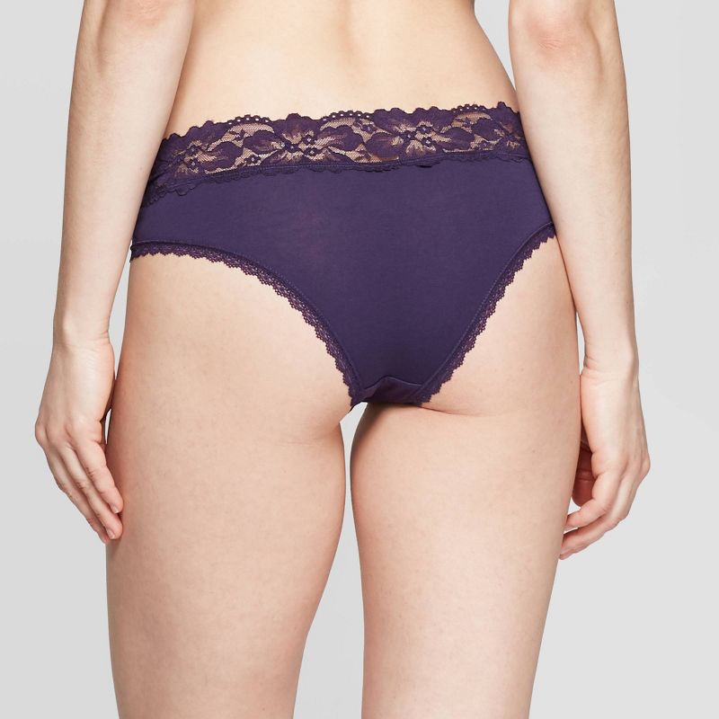 Women's Cotton Cheeky Underwear with Lace Waistband - Auden&#153;, 2 of 2