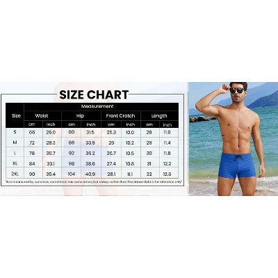 COOFANDY Men's Swimsuit Camo Quick Dry Mens Swimming Shorts Trunks with Pockets Black M — фото 6