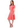 Rekucci Women's V-Neck Short Sleeve Crossover Dress with Tummy Control - 2 of 4
