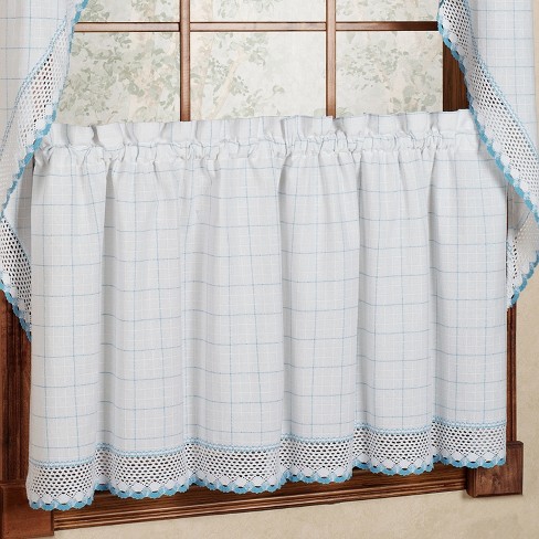 Sweet Home Collection | Adirondack Cotton Kitchen Window Curtains, 24 ...