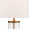 360 Lighting Coastal Table Lamp 26" High Glass Cylinder Gold Fillable White Drum Shade for Living Room Family Bedroom Bedside Nightstand - 3 of 4