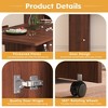 Lirago Foldable Rectangular Dining Table with Wall-Mounted Sideboard 4-in-1 Socket 43.3"H x 11.8"D x 37.4"W Walnut - 4 of 4