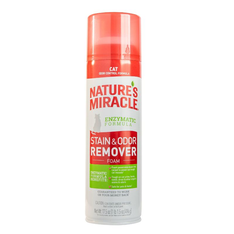 Nature&#39;s Miracle Cat Stain &#38; Odor Aerosol - 17.5oz, 1 of 7