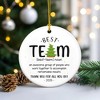 Best Team Ever Gifts - Ceramic Christmas Ornaments 2025 with Card for Christmas Tree Decorations - 4 of 4